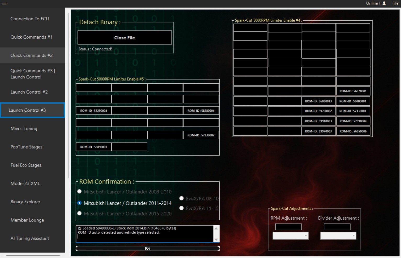 EvoPro ROM Tool v4.00 PopTune stages