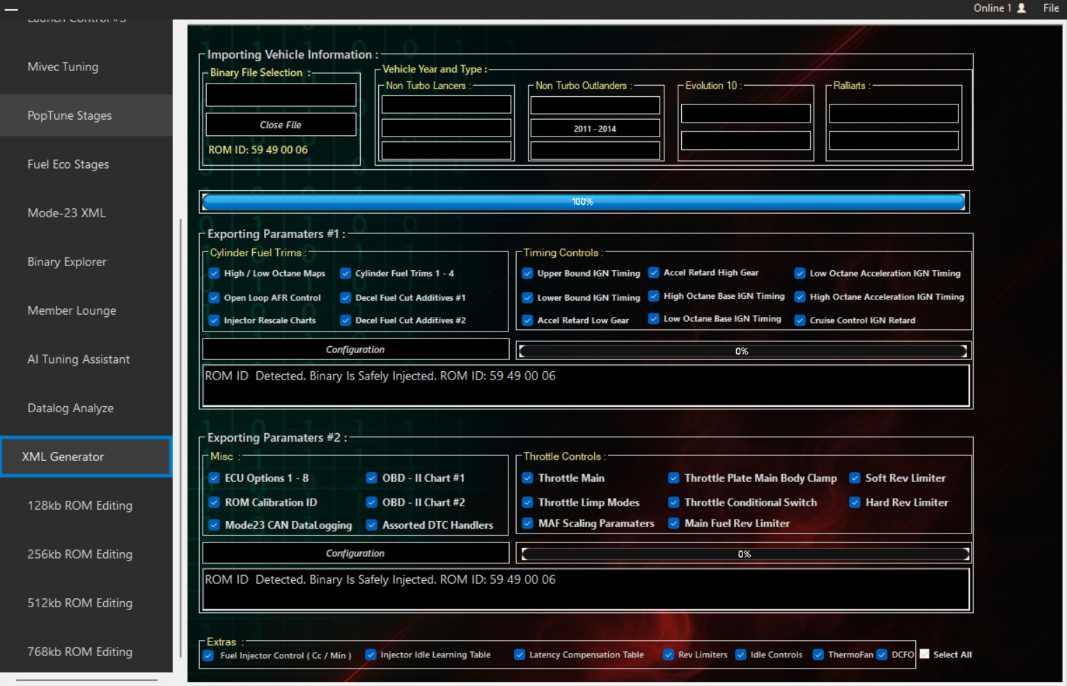 EvoPro ROM Tool v4.00 fuel economy stages
